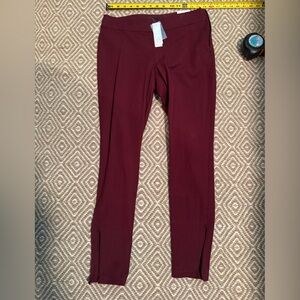 NWT White House Black Market Maroon Work Leggings